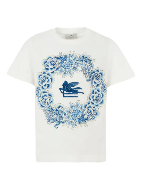 ETRO KIDS playera con bordado Pegaso