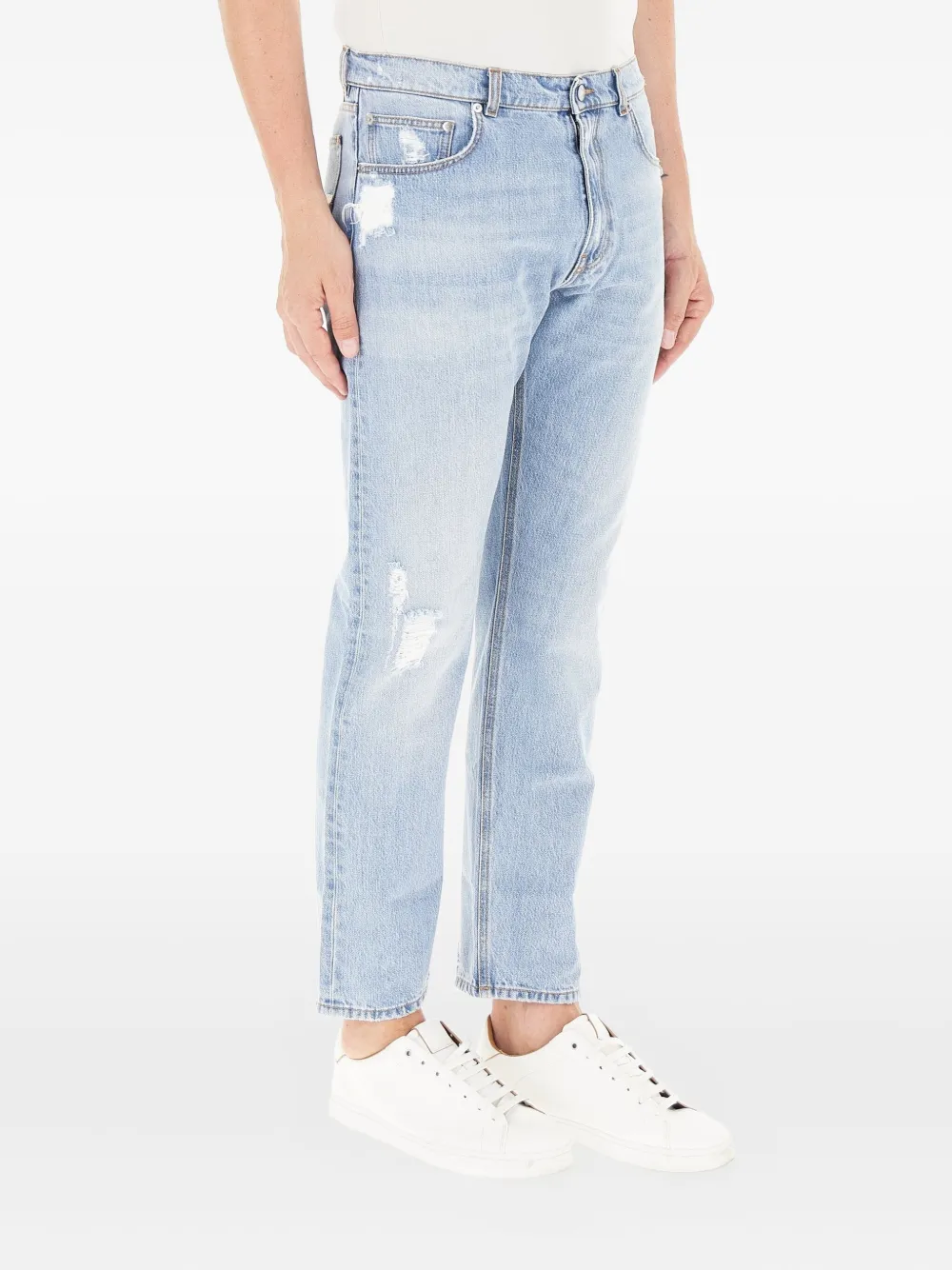 Grifoni Jeans met gerafelde details - Blauw