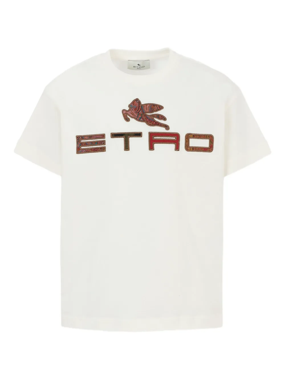 ETRO KIDS T-shirt verfraaid met paisley logo Wit
