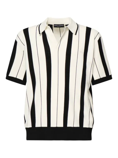 Dolce & Gabbana striped V-neck T-shirt