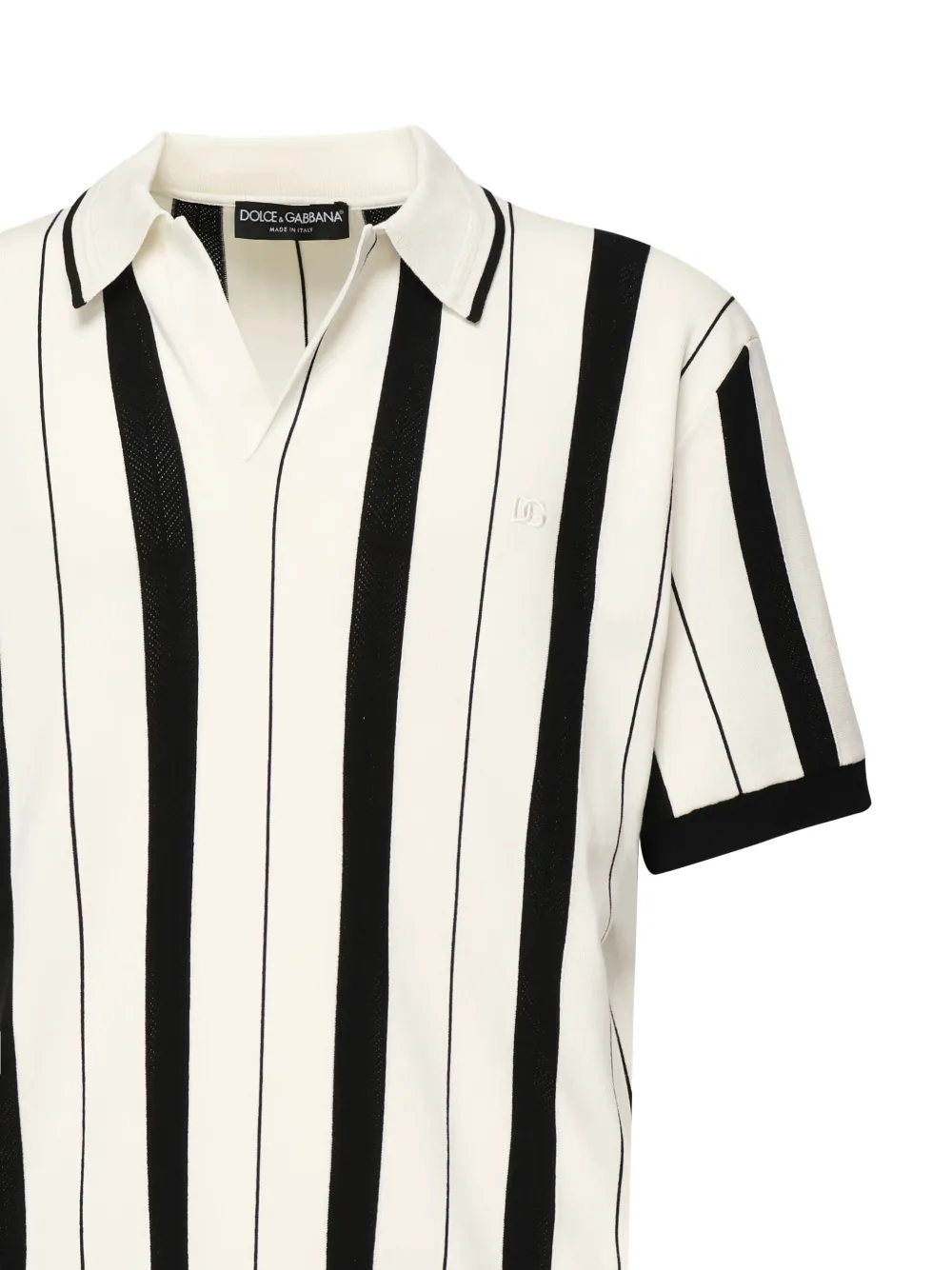 Dolce & Gabbana striped V-neck T-shirt Wit