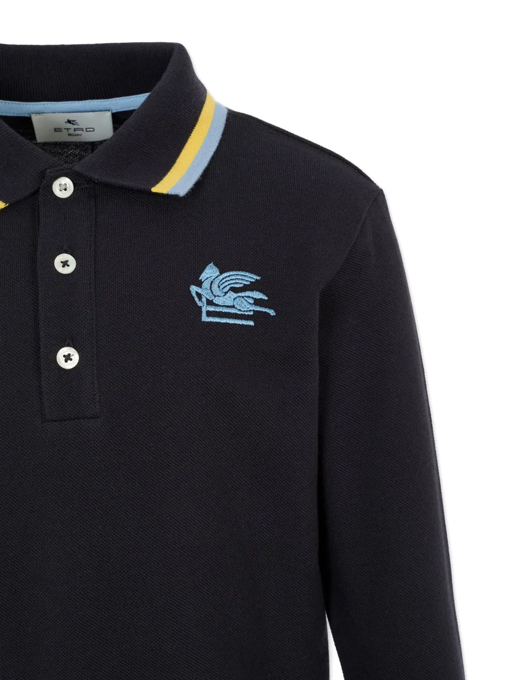 ETRO KIDS Poloshirt met lange mouwen Blauw