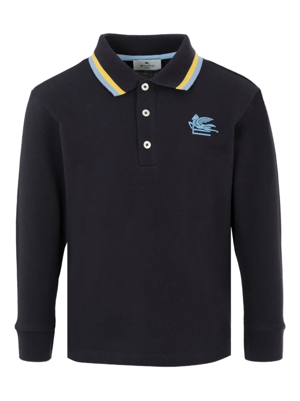 ETRO KIDS Poloshirt met lange mouwen Blauw