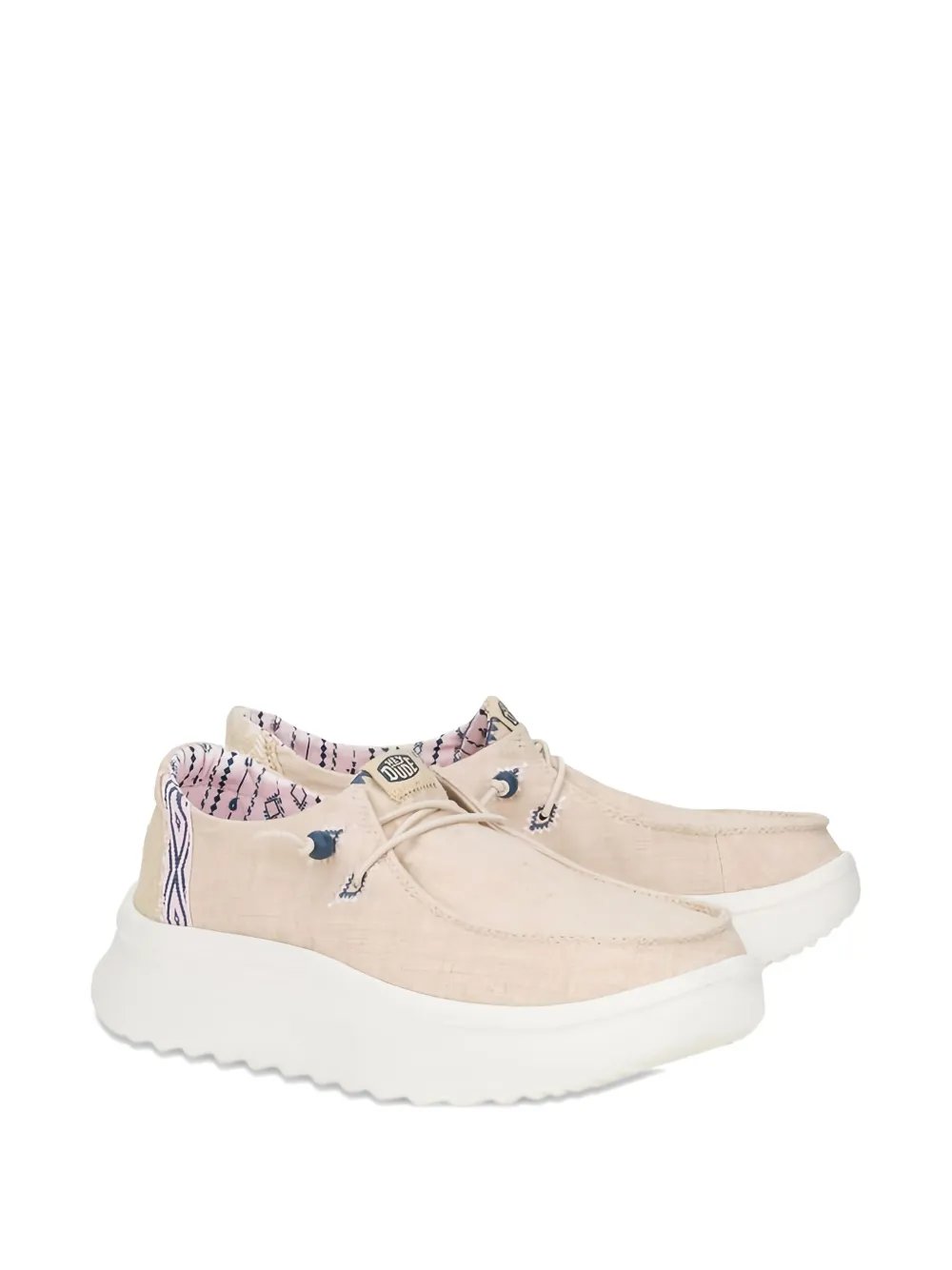 Hey Dude Wally sneakers met plateauzool Beige