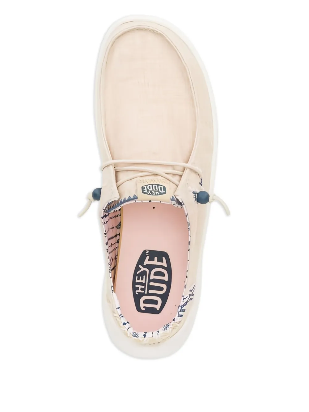 Hey Dude Wally sneakers met plateauzool Beige
