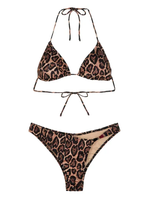 f**k  animal-print triangle bikini