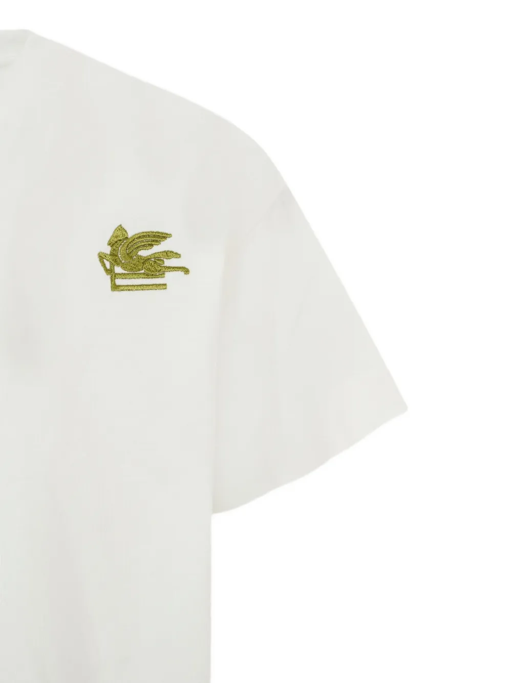 ETRO KIDS embroidered Pegaso logo T-shirt Beige