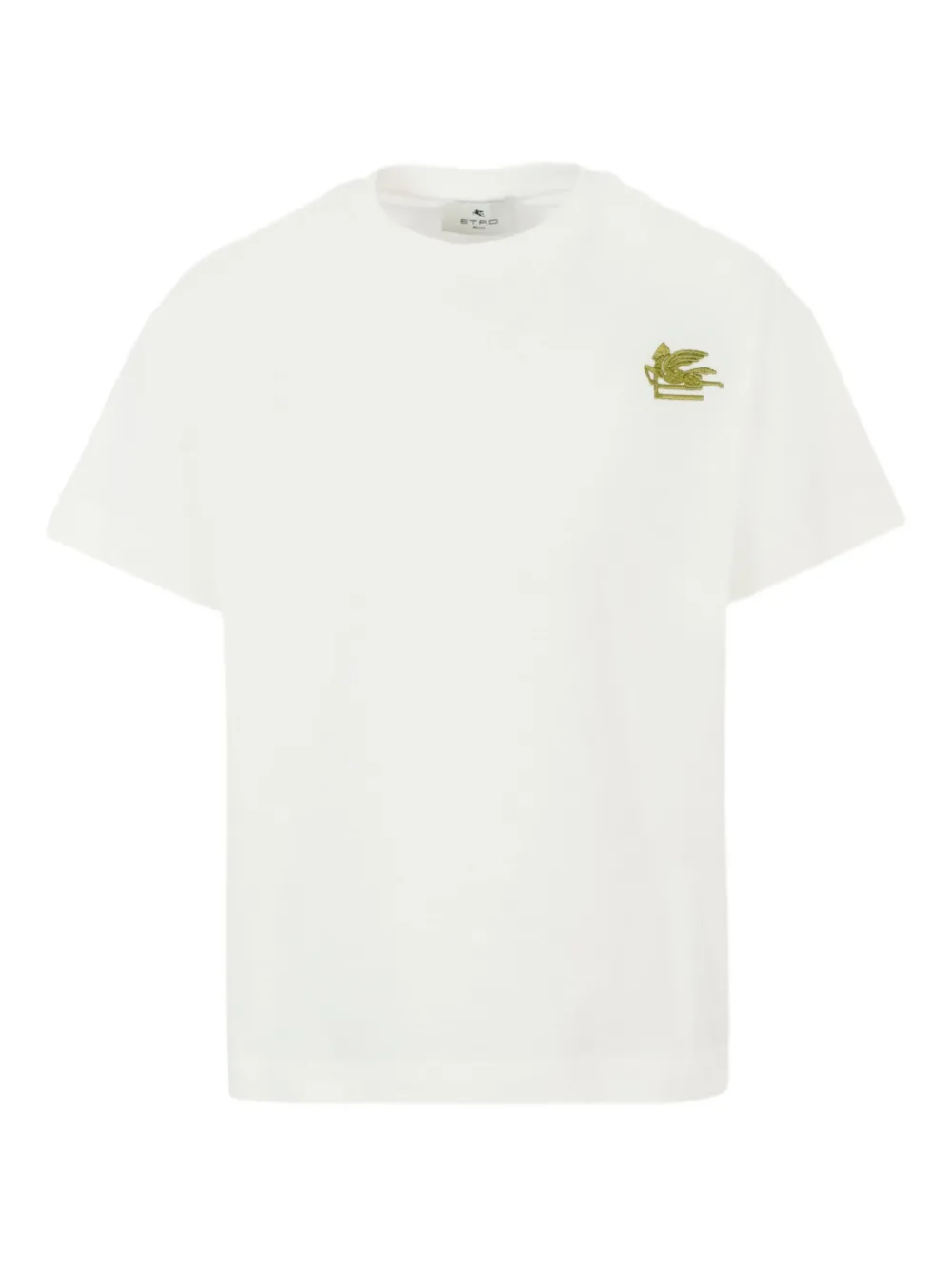 ETRO KIDS embroidered Pegaso logo T-shirt Beige