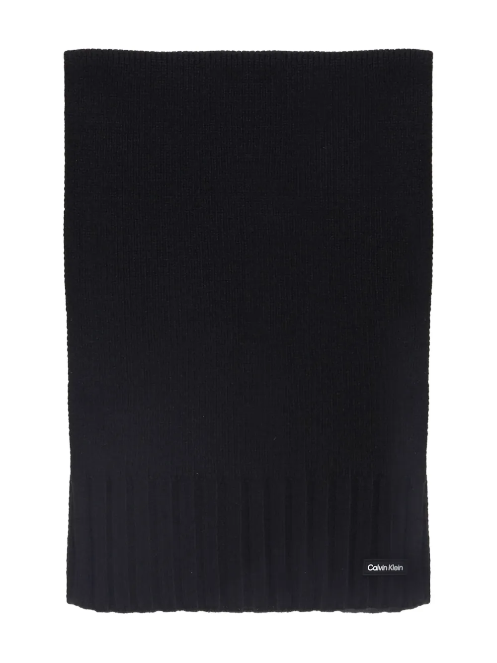 Calvin Klein ribbed knit scarf Zwart