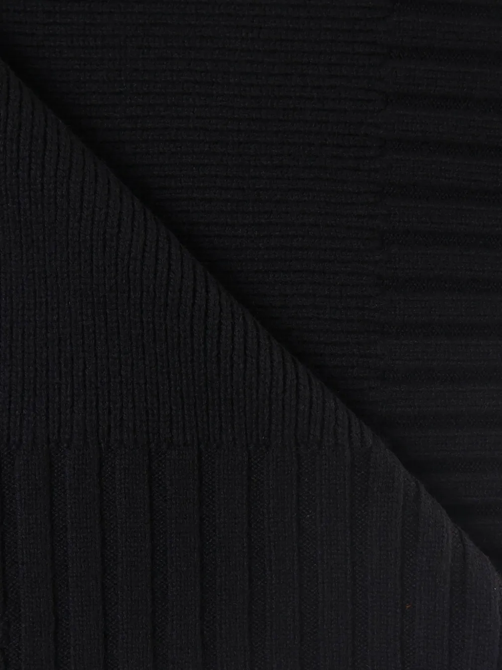Calvin Klein ribbed knit scarf Zwart