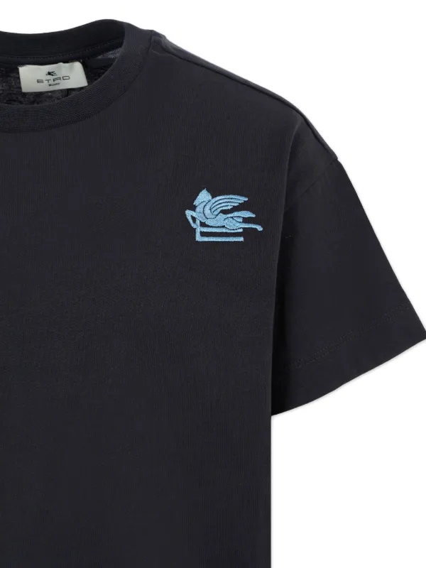 ETRO KIDS Pegasoエンブロイダリー Tシャツ | ブラック | FARFETCH JP