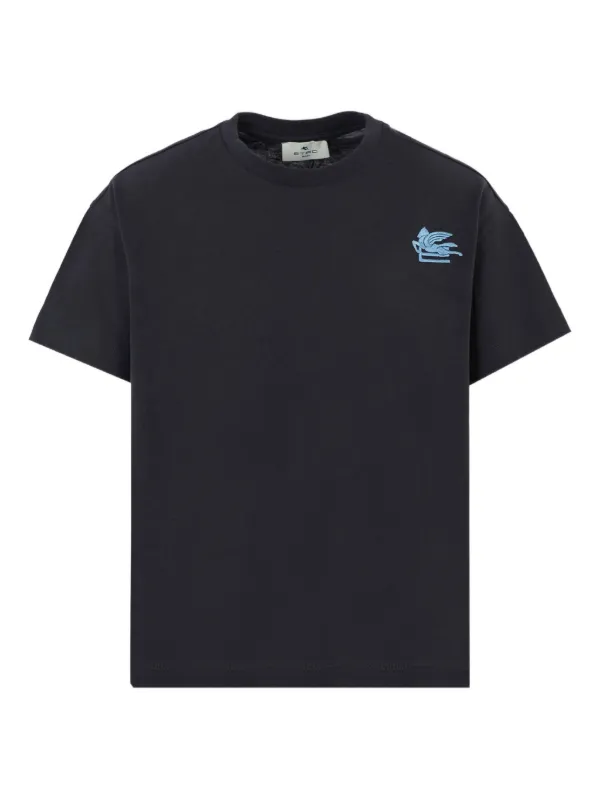 ETRO KIDS Pegasoエンブロイダリー Tシャツ | ブラック | FARFETCH JP