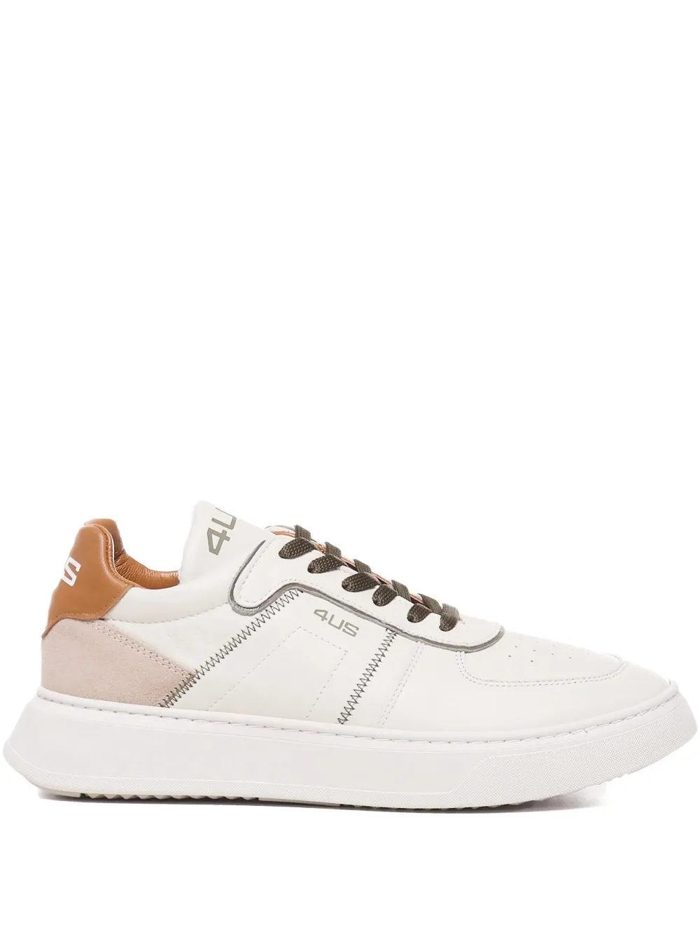 Paciotti For Us Luis panelled lace-up sneakers | Neutrals | Image 1