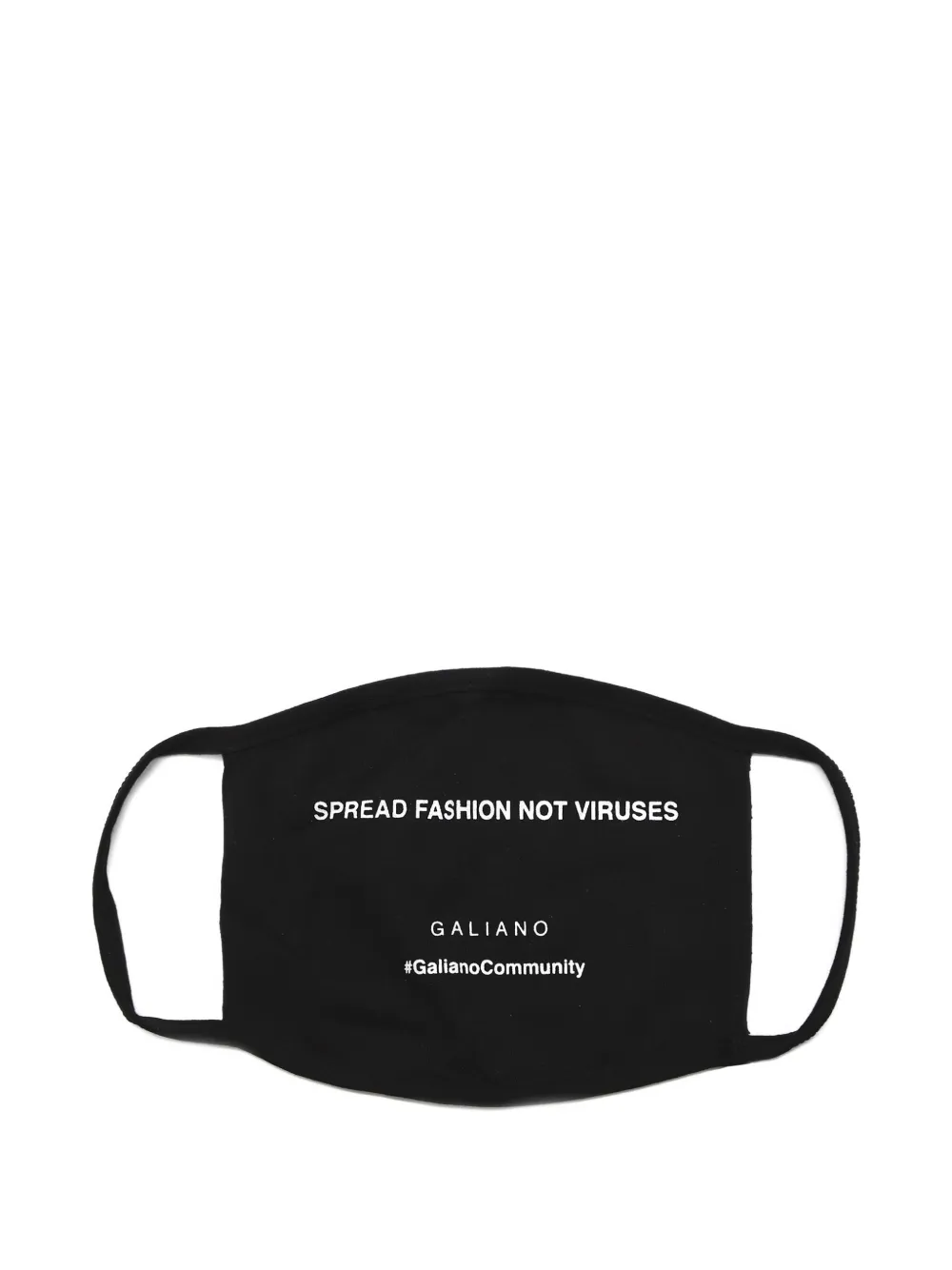 John Galliano Kit 2 máscaras com slogan | Preto | Image 1