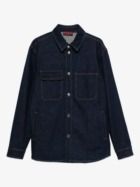 Gucci button-fastening denim shirt