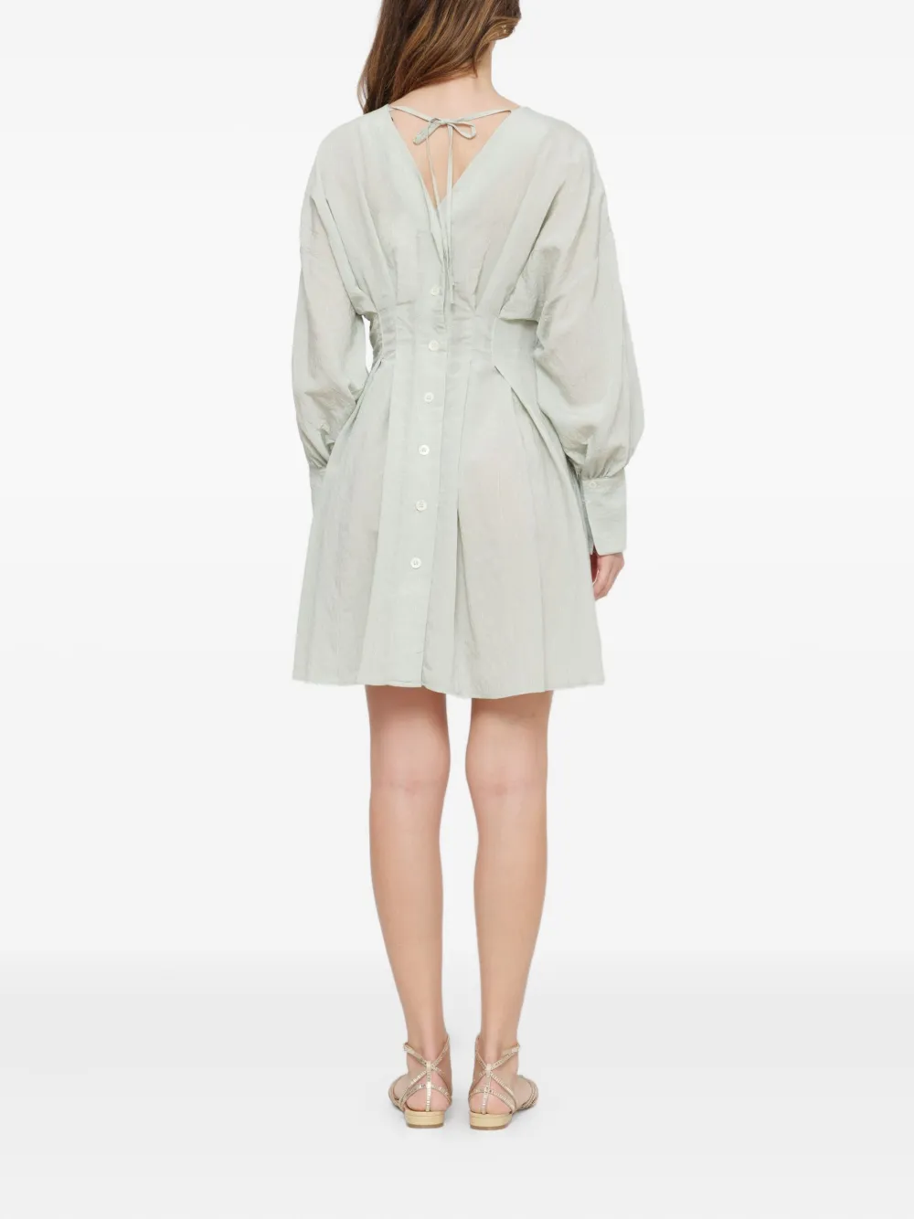 Ottod'Ame Mini-jurk met V-hals Beige