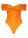 THE ANDAMANE twist-front off-shoulder bodie - Orange