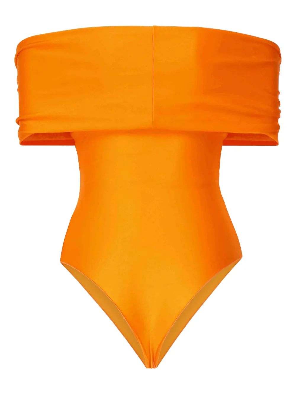 THE ANDAMANE twist-front off-shoulder bodie Oranje