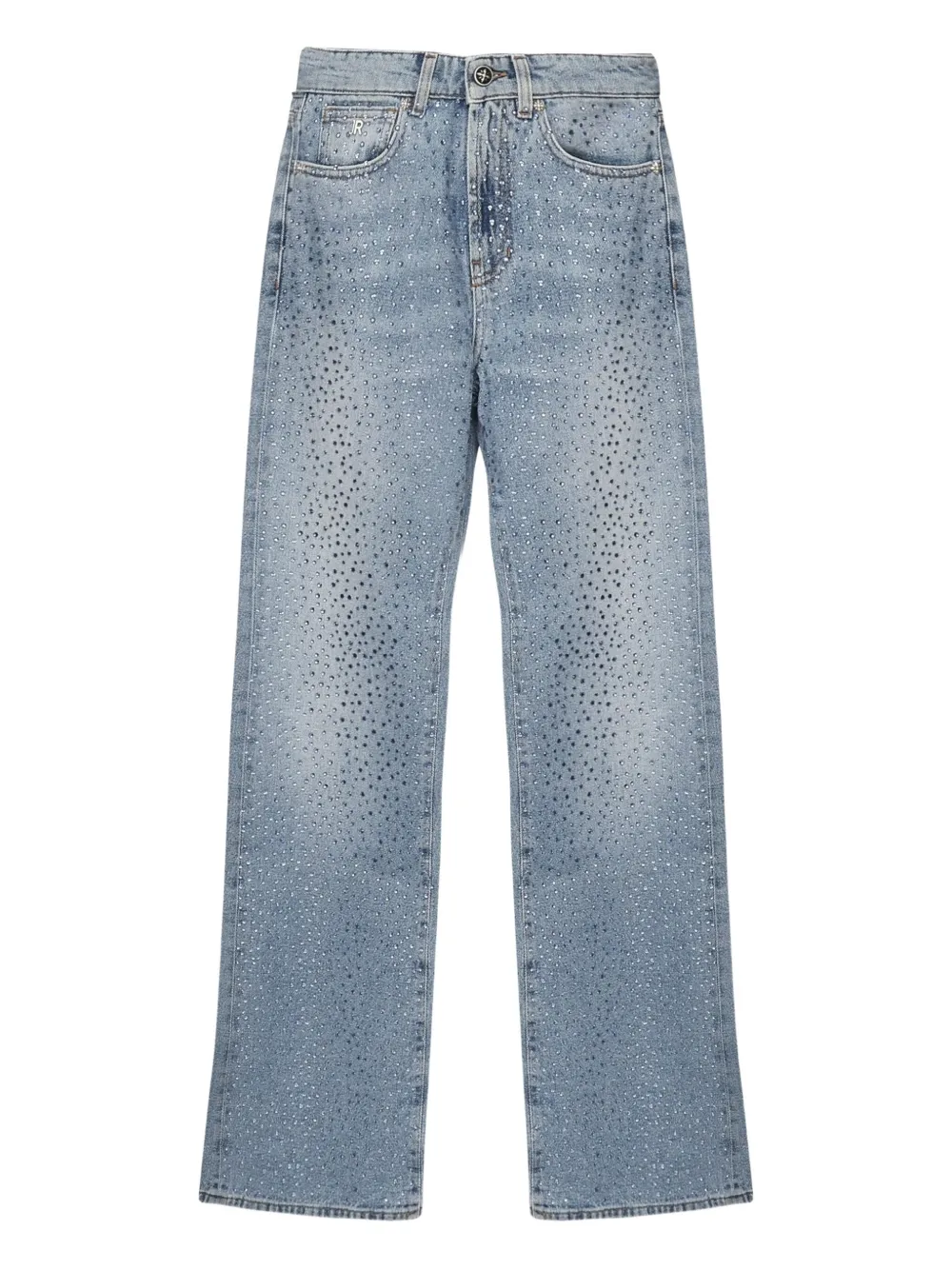 John Richmond Jeans verfraaid met kristallen Blauw