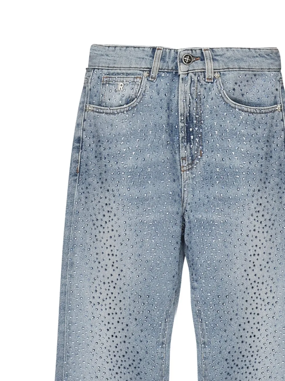 John Richmond Jeans verfraaid met kristallen Blauw