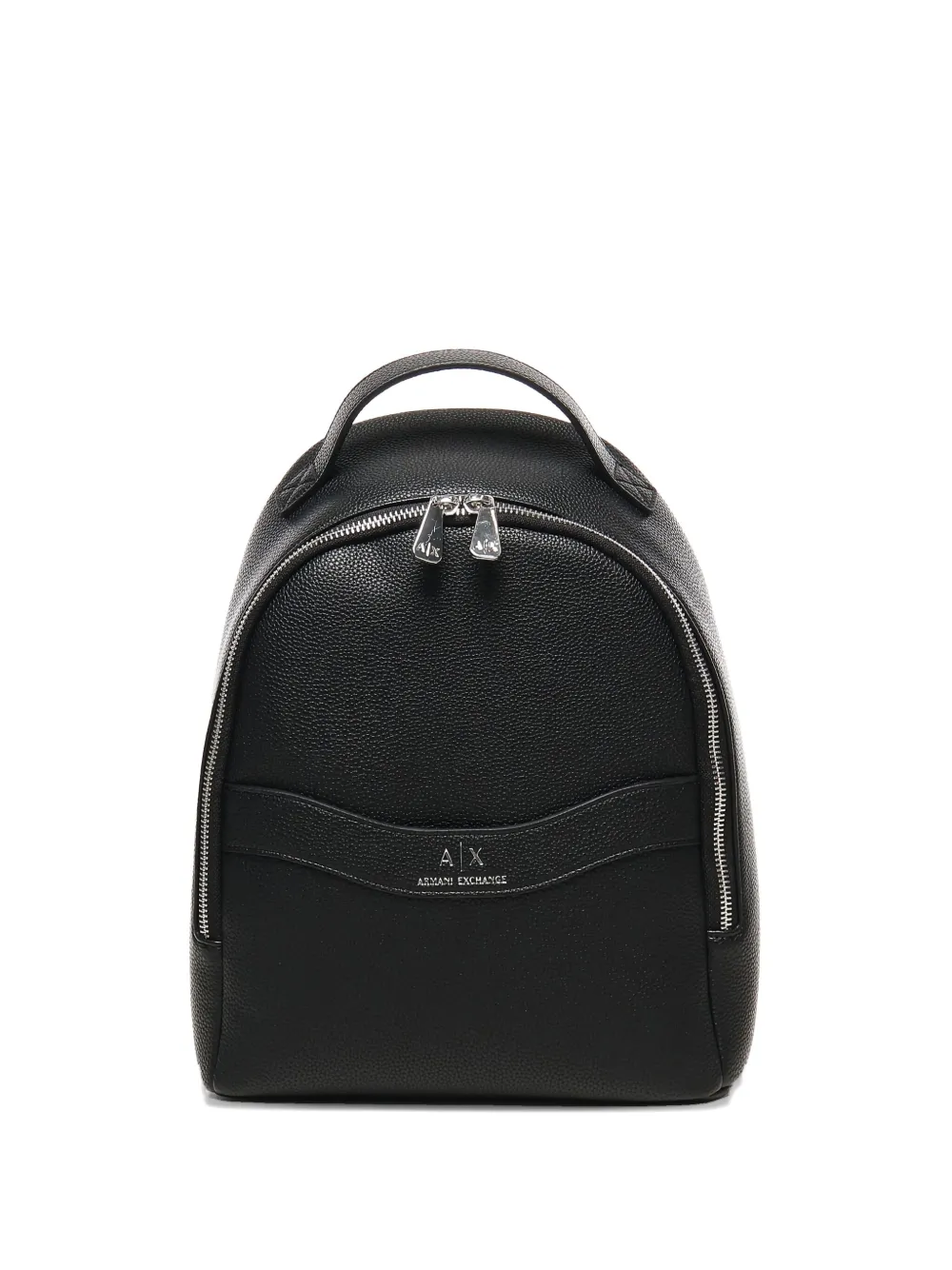 Armani Exchange logo-plaque backpack Zwart