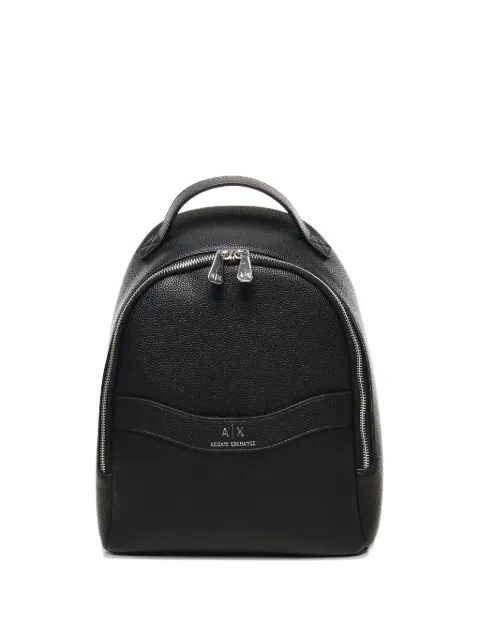 Armani Exchange mochila con placa del logo