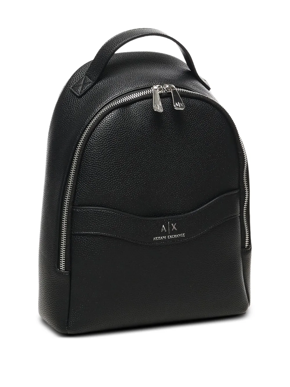 Armani Exchange logo-plaque backpack Zwart