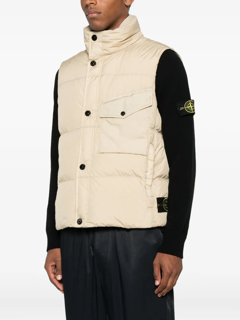 Stone Island Compass-badge gilet Beige