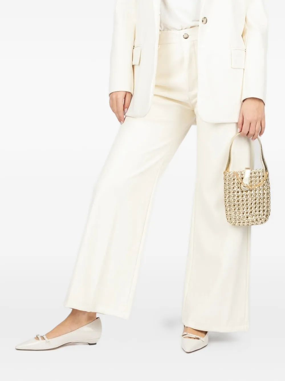 Vicolo Button-fastening Trousers In Gray