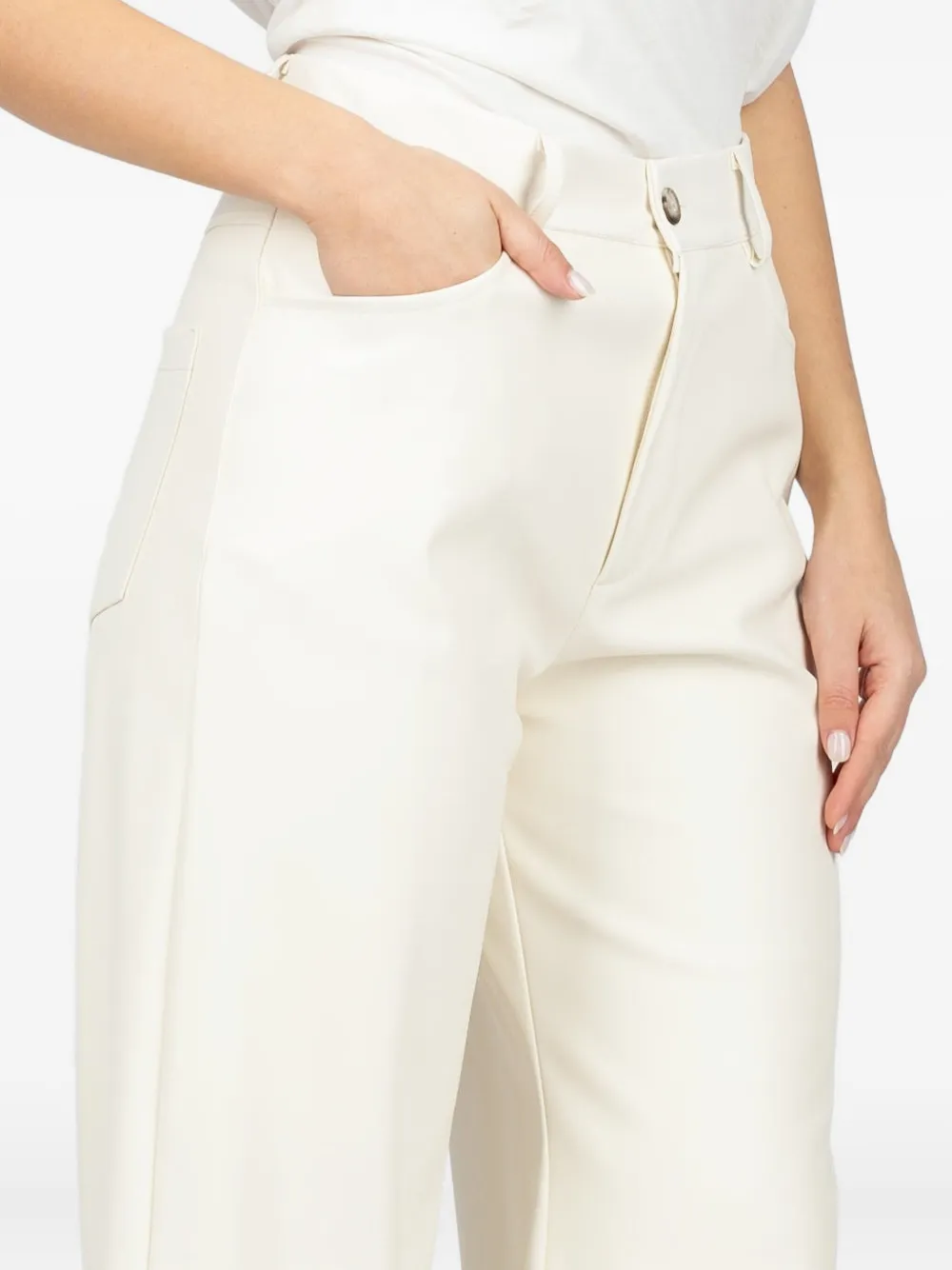 Vicolo Button-fastening Trousers In Gray