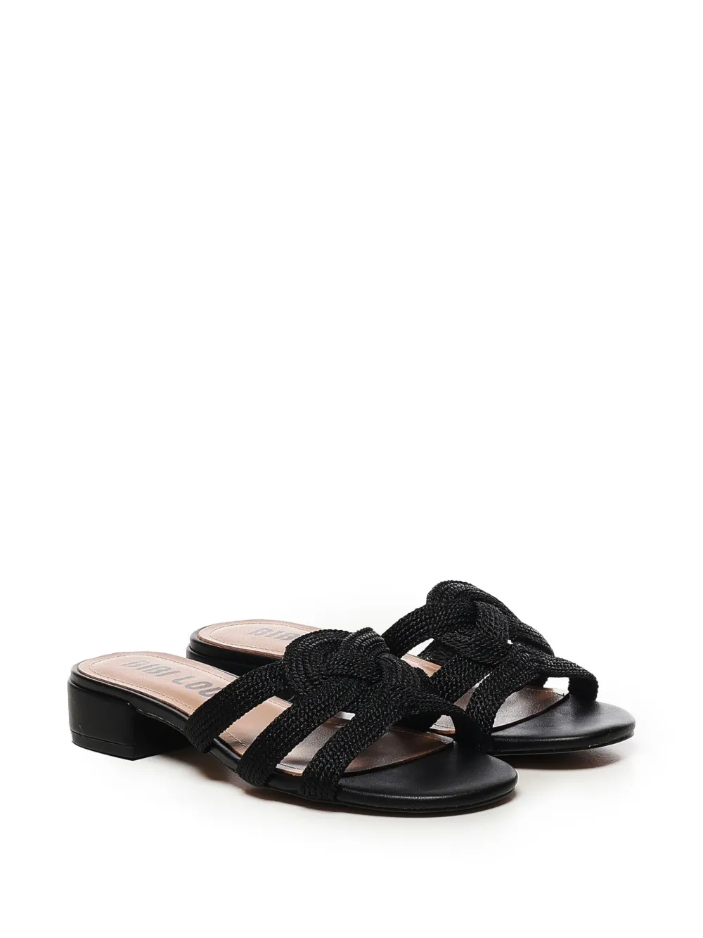 Bibi Lou Alia knotted block-heel sandals Black