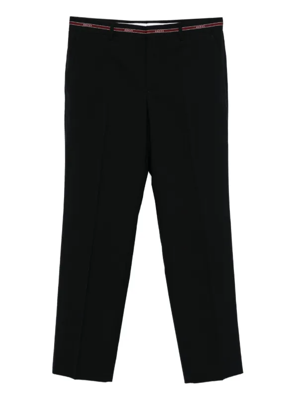 GUCCI　20SS プレーンロゴパンツ ブラック Gucci ロゴバンド パンツ | ブルー | FARFETCH JP