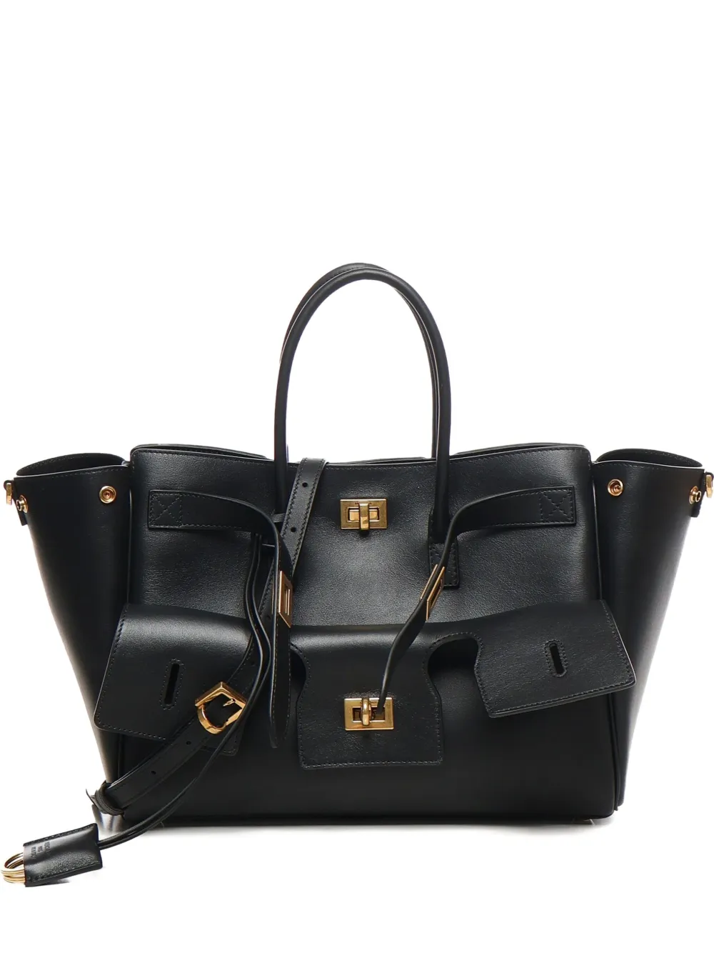 Balenciaga Bell Air kleine leren shopper Zwart
