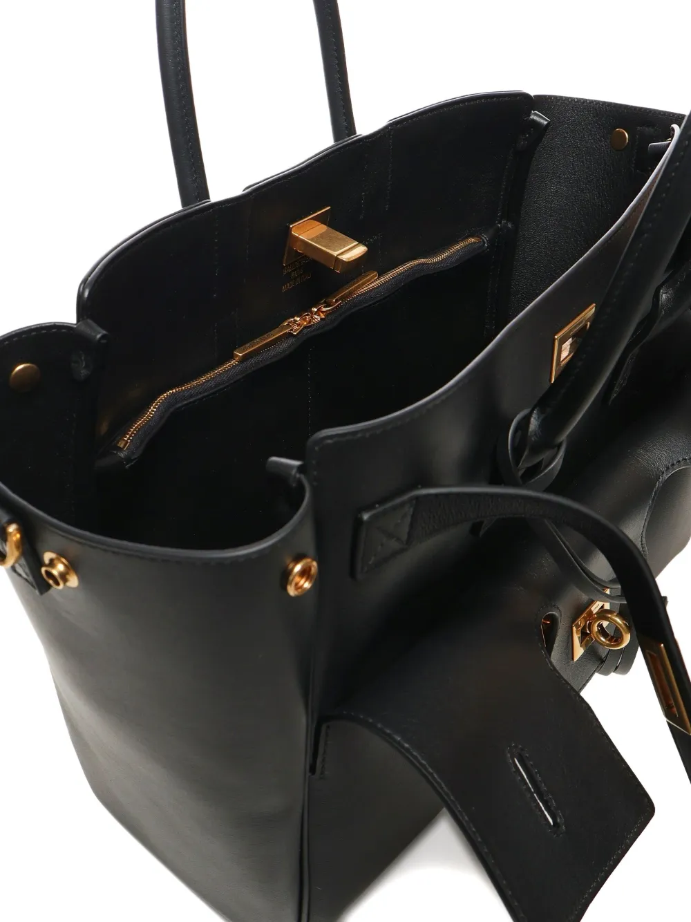 Balenciaga Bell Air kleine leren shopper Zwart