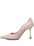 Fratelli Russo 100mm wavy-instep pointed pumps - Pink