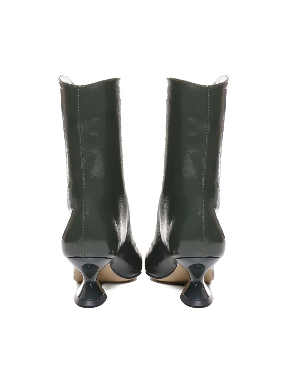 ALCHIMIA pointed-toe sculpted-heel ankle boots Green