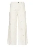 For Love And Lemons eyelet-embroidered jeans - Light and natural