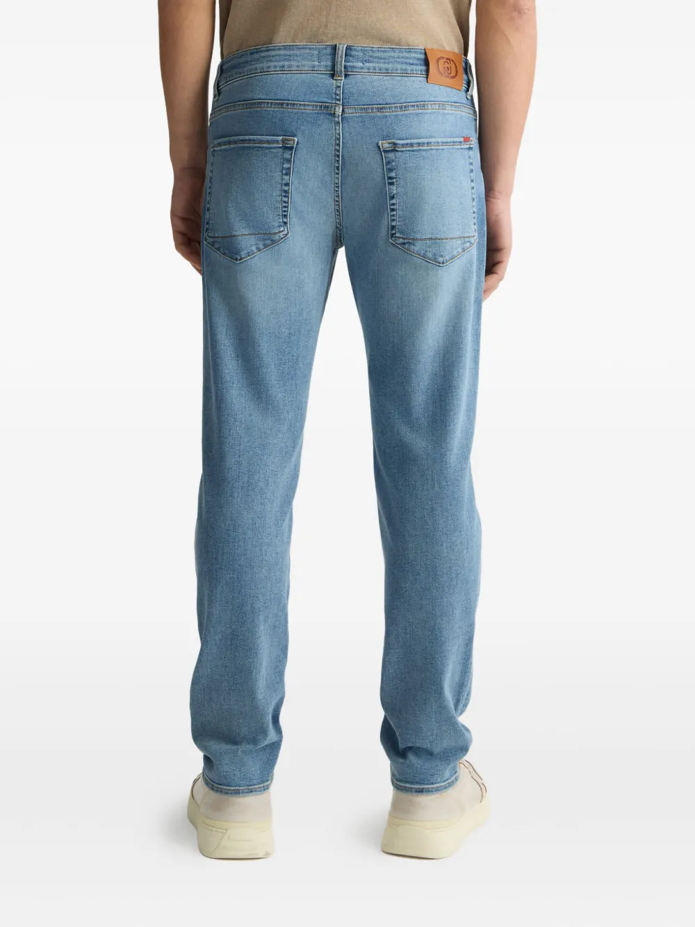 LIU JO logo-patch slim-fit jeans Blauw