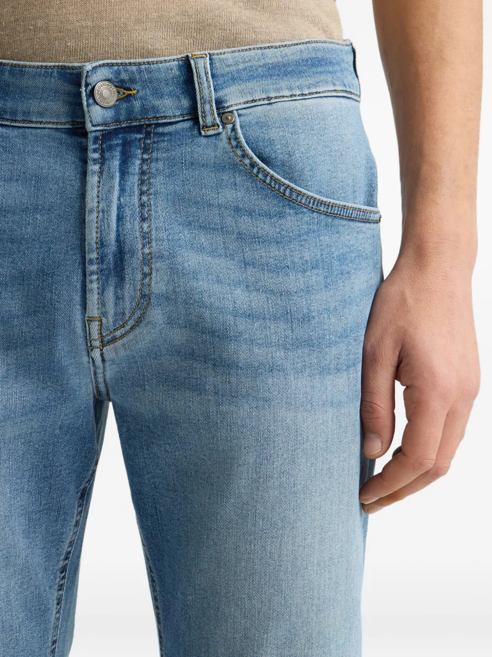 LIU JO logo-patch slim-fit jeans Blauw