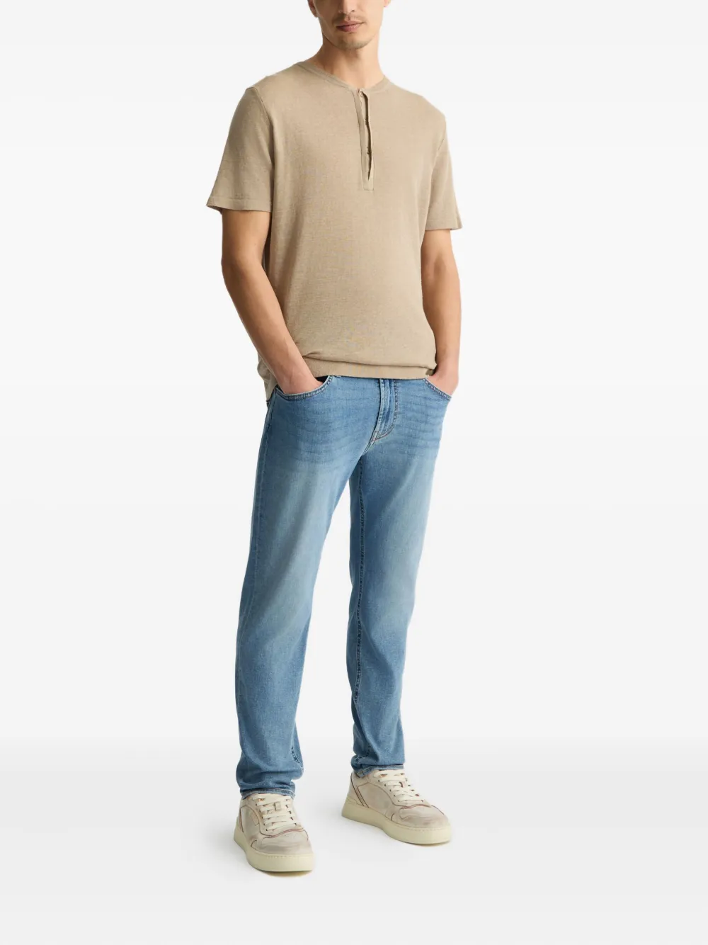 LIU JO logo-patch slim-fit jeans - Blauw