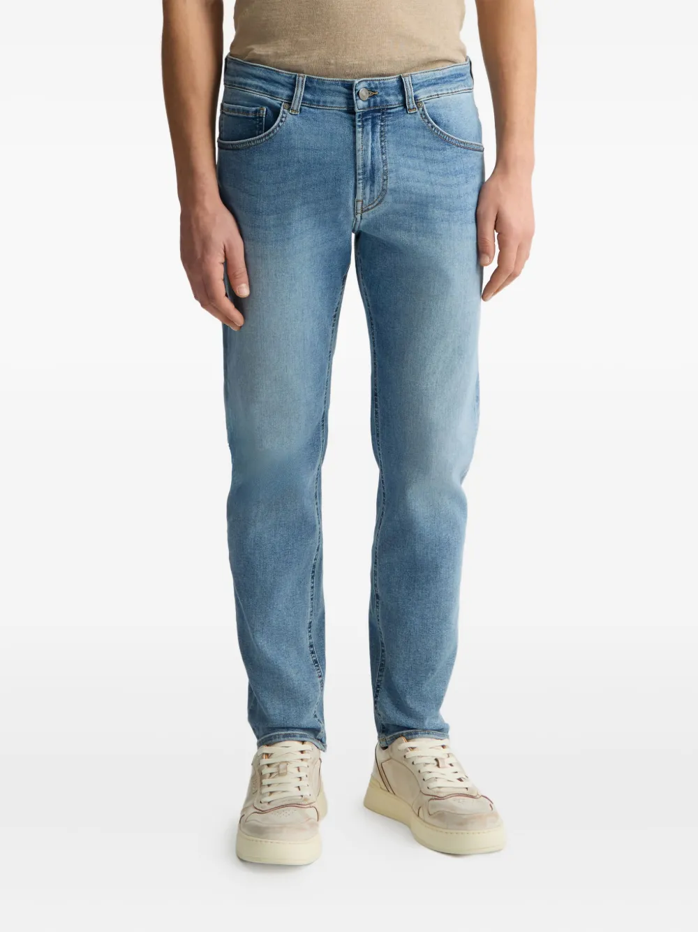 LIU JO logo-patch slim-fit jeans Blauw