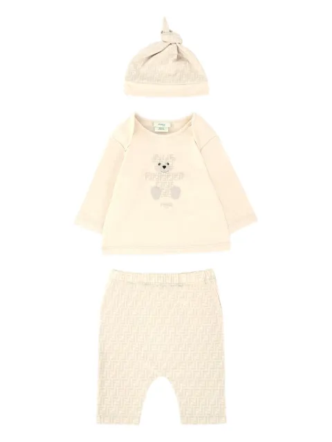 Fendi Kids بدلة رياضية بطبعة تيدي ونقش FF