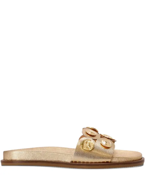 Kotris Sandals Aphrodite leather coin-embellished sandals