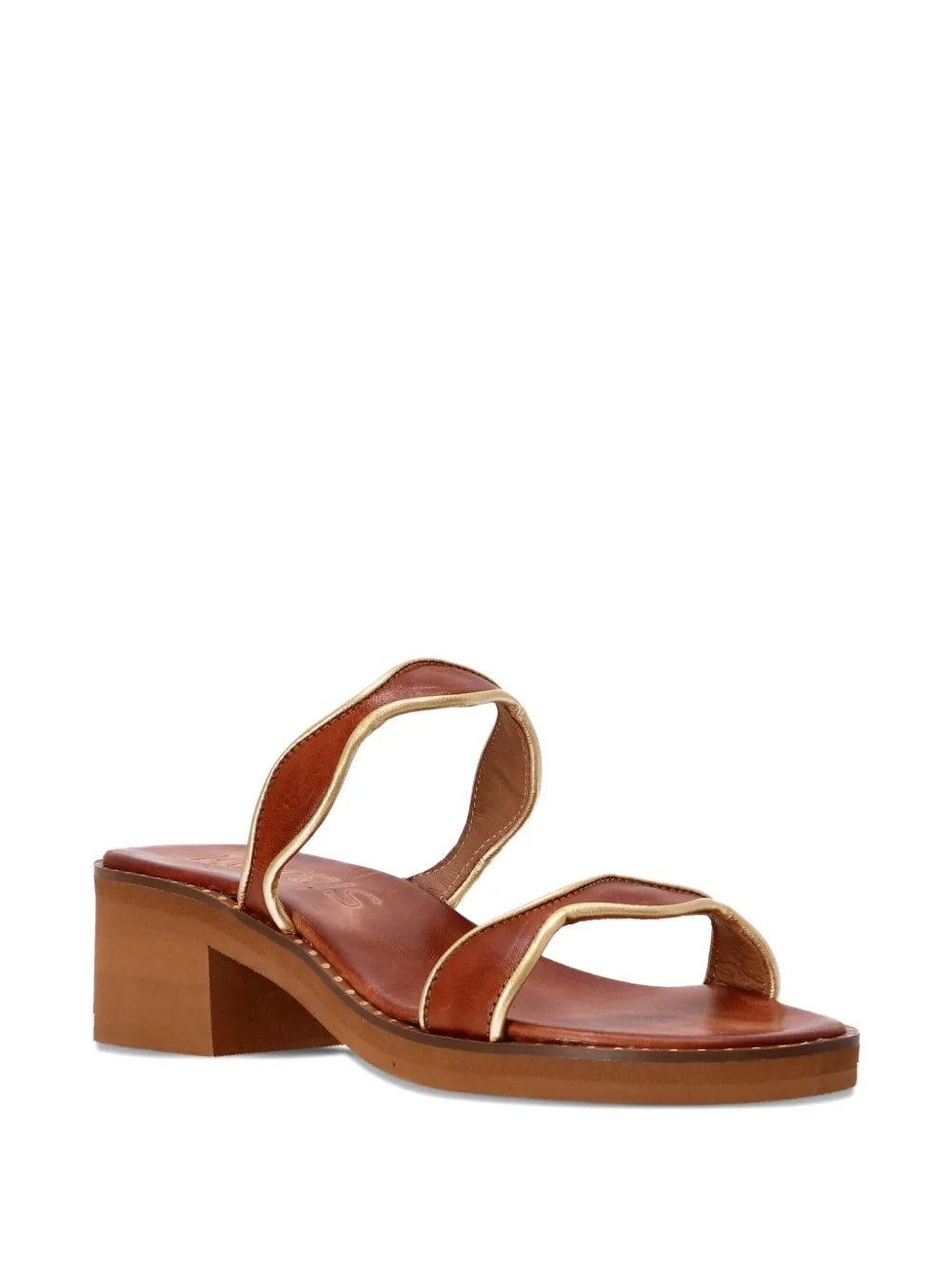 Kotris Sandals Kymata wave-detail leather sandals | Heeled Sandals | Image 2