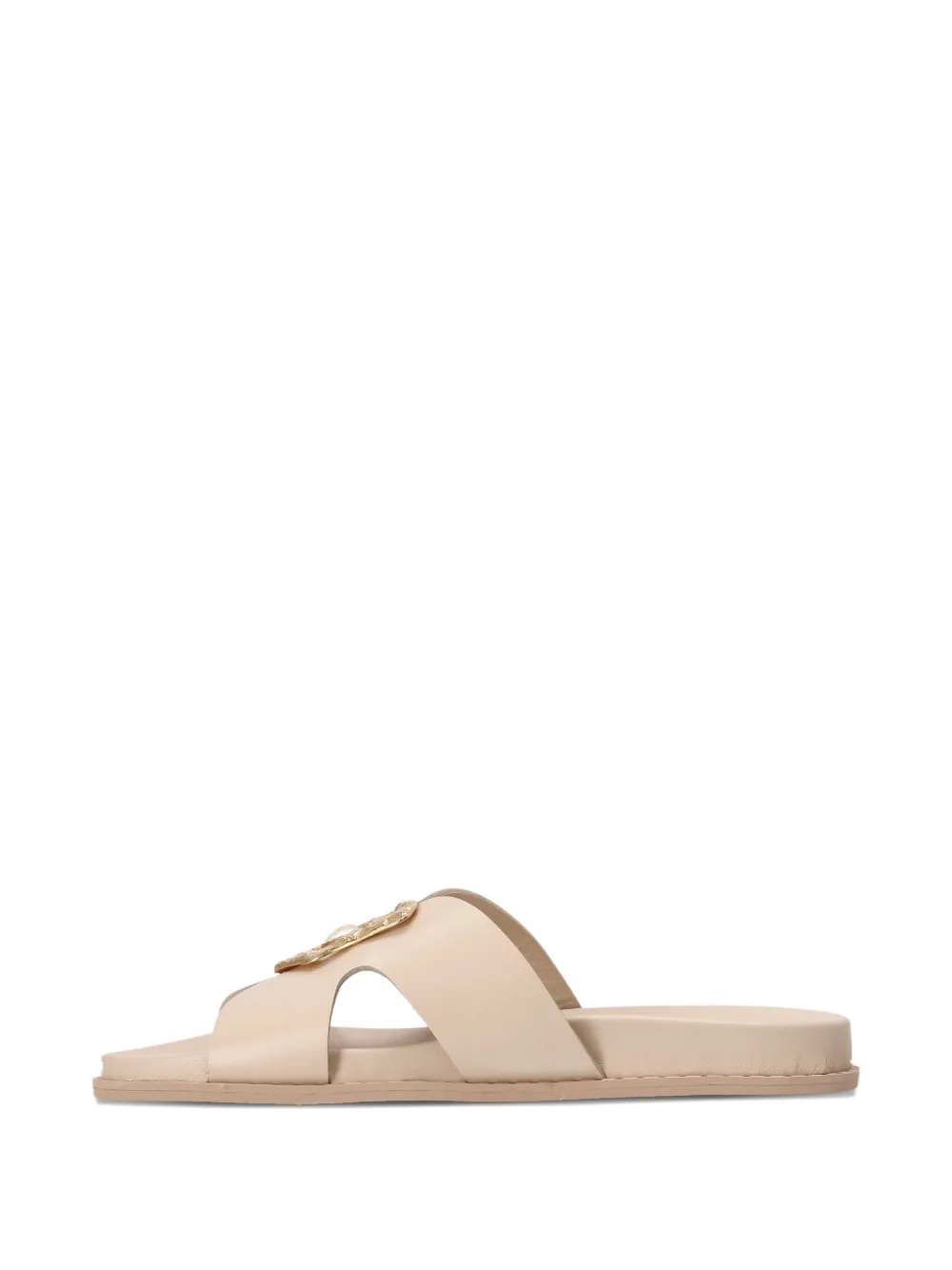 Kotris Sandals Embellished Leather Sandals In Neutral