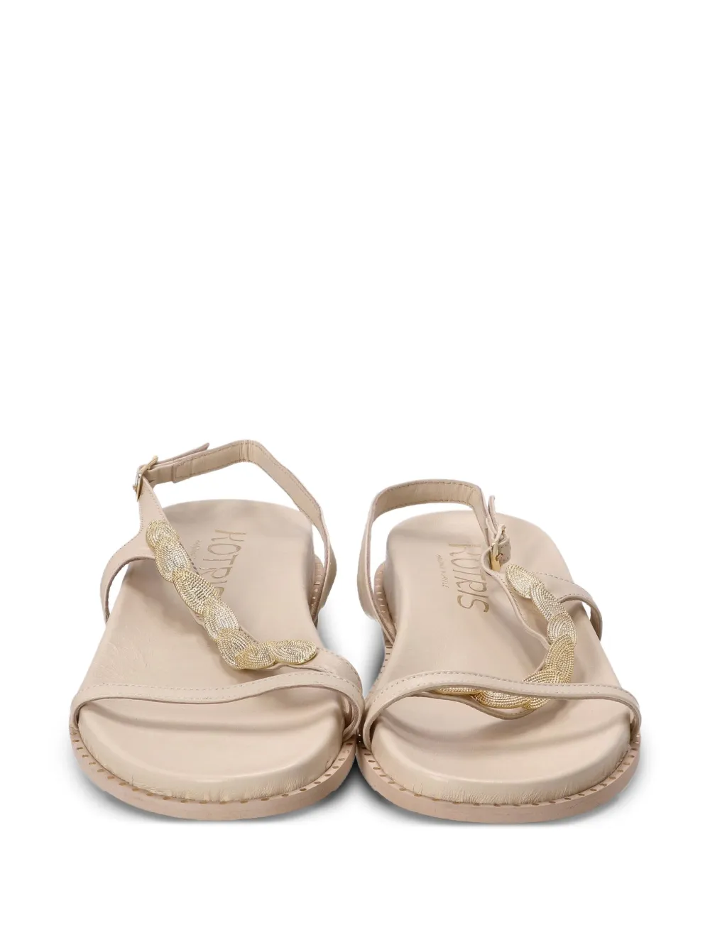 Kotris Sandals buckle-embellished leather sandals Neutrals