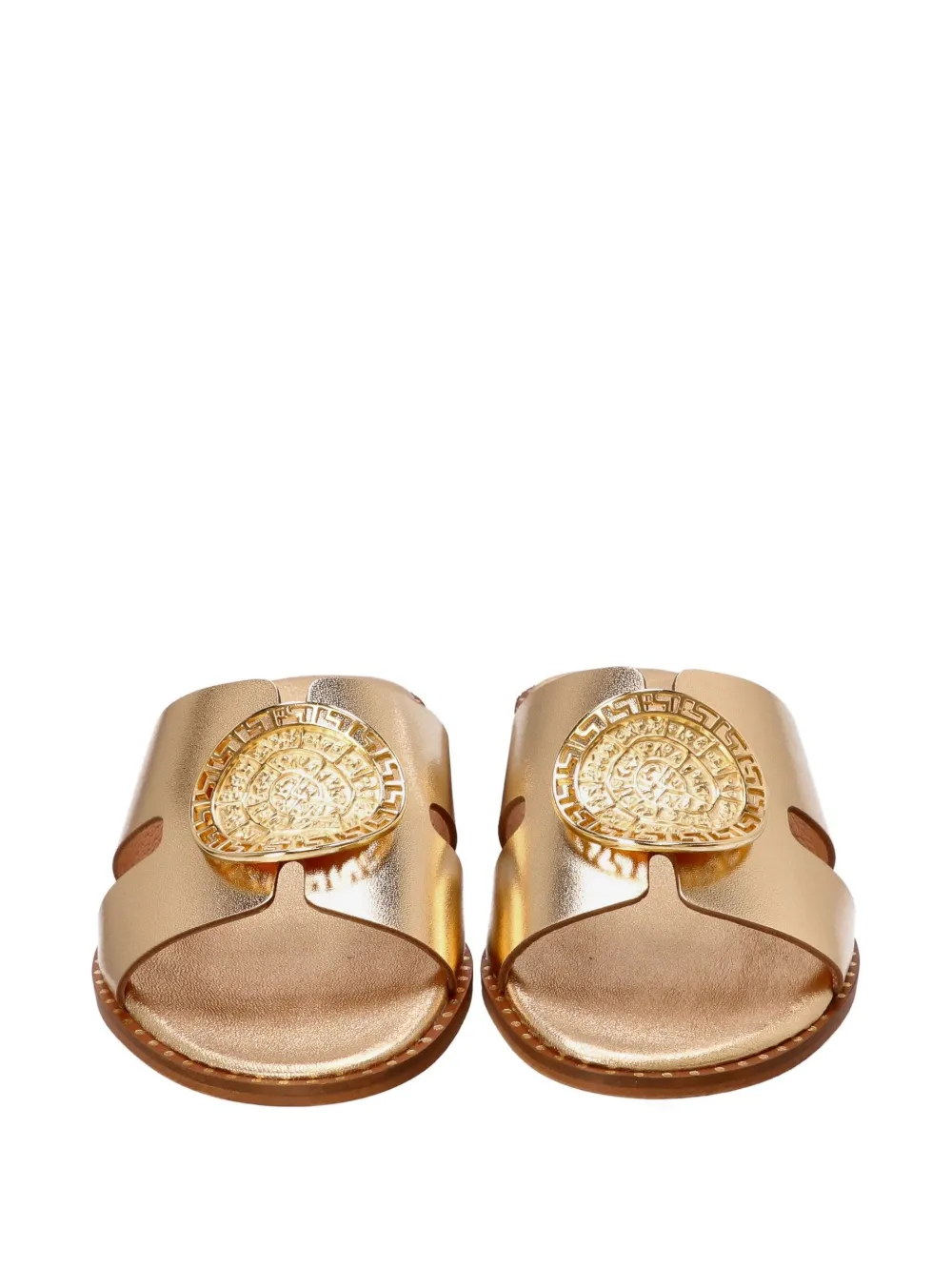 Kotris Sandals metallic leather sandals Gold