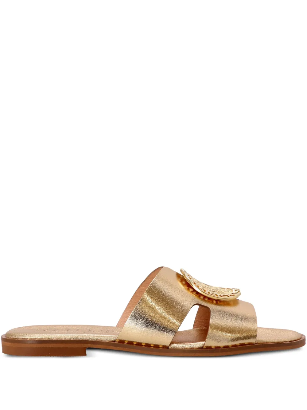 Kotris Sandals metallic leather sandals Gold