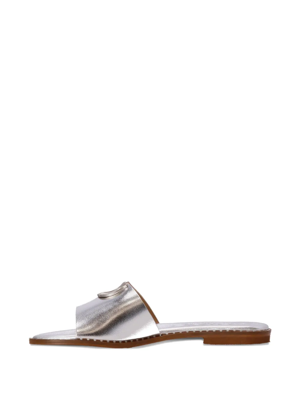 Kotris Sandals horseshoe-detail leather sandals Silver