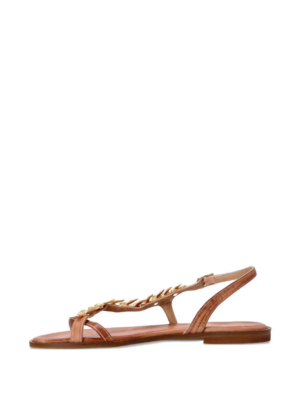Kotris Sandals leaf-embellished slingback sandals Neutrals